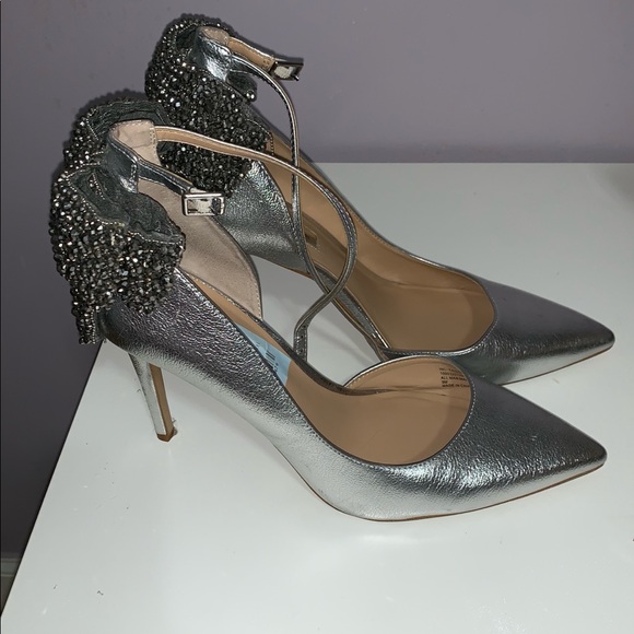 Silver Damond bow high heels - Picture 6 of 7